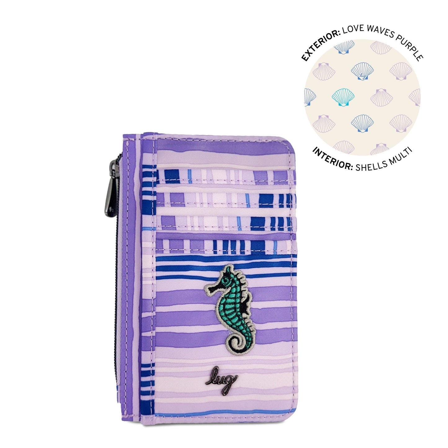 Embroidered Slide RFID Card Wallet