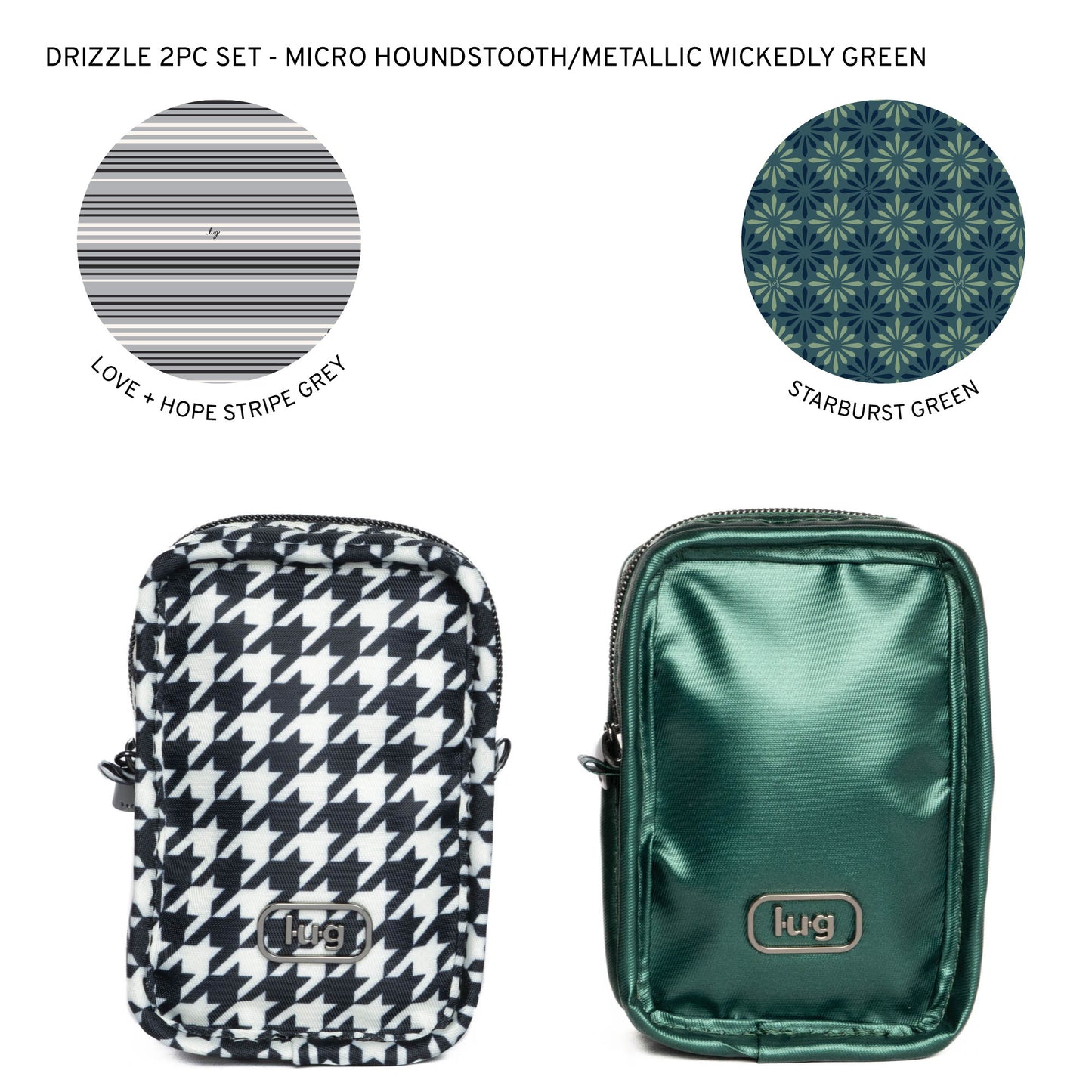 Drizzle Mini Zip Storage Pouch - 2pc Set