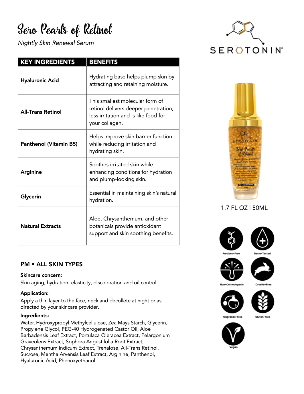 Serotonin Sero 24K Gold Serum + Sero Pearl of Retinol