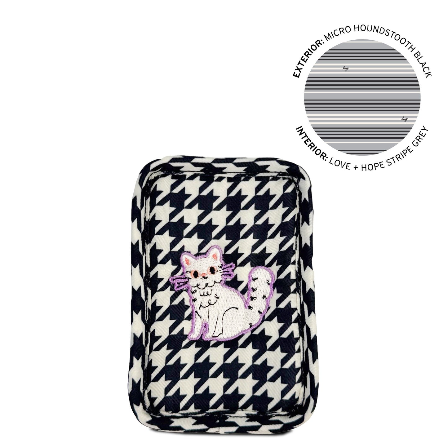 Embroidered Drizzle Zip Storage Pouch