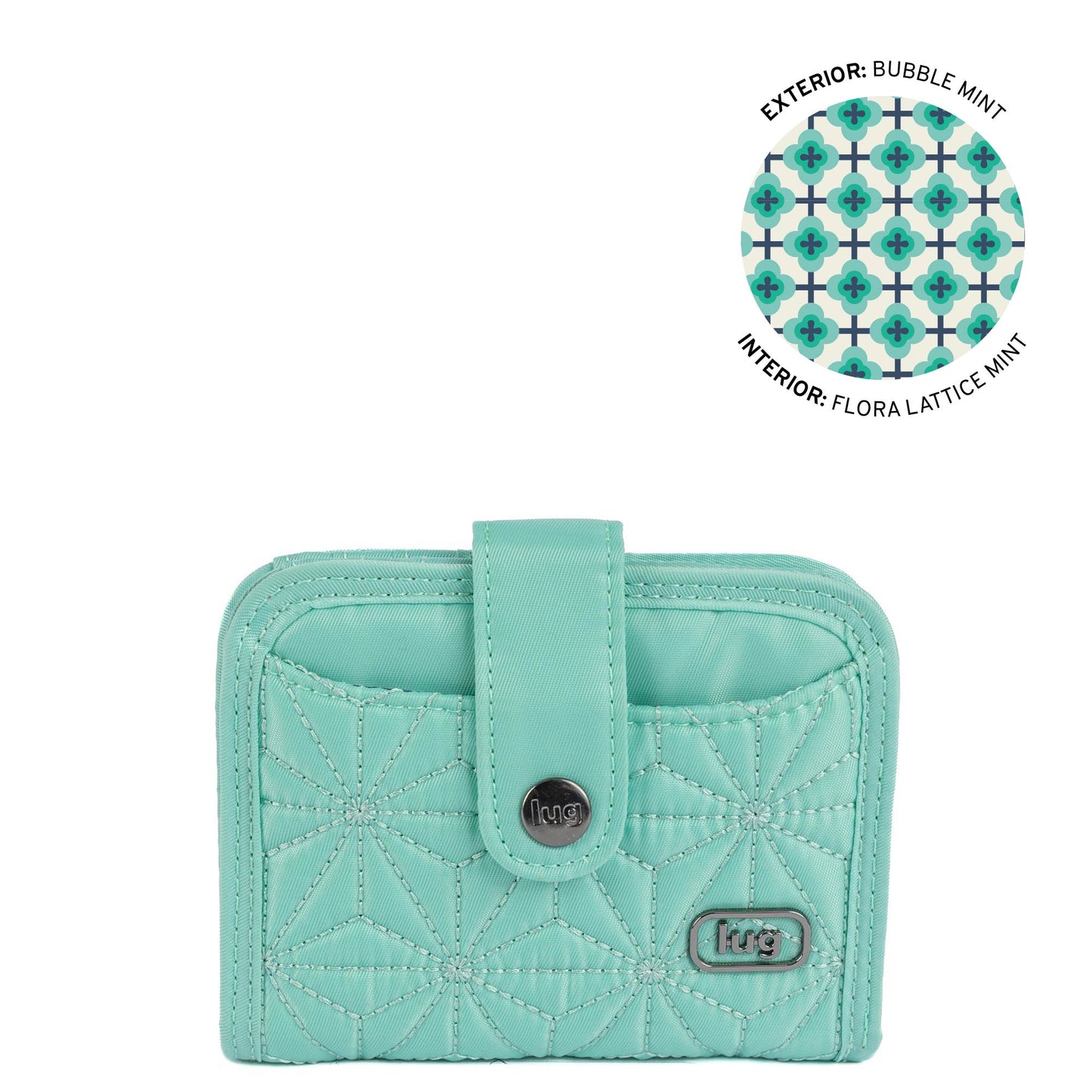 Legacy Collection Minuet RFID Wallet - BUBBLE MINT - 24522_LegacyMinuet_BubbleMint_Angle_01