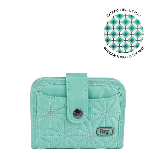 Legacy Collection Minuet RFID Wallet - BUBBLE MINT - 24522_LegacyMinuet_BubbleMint_Angle_01