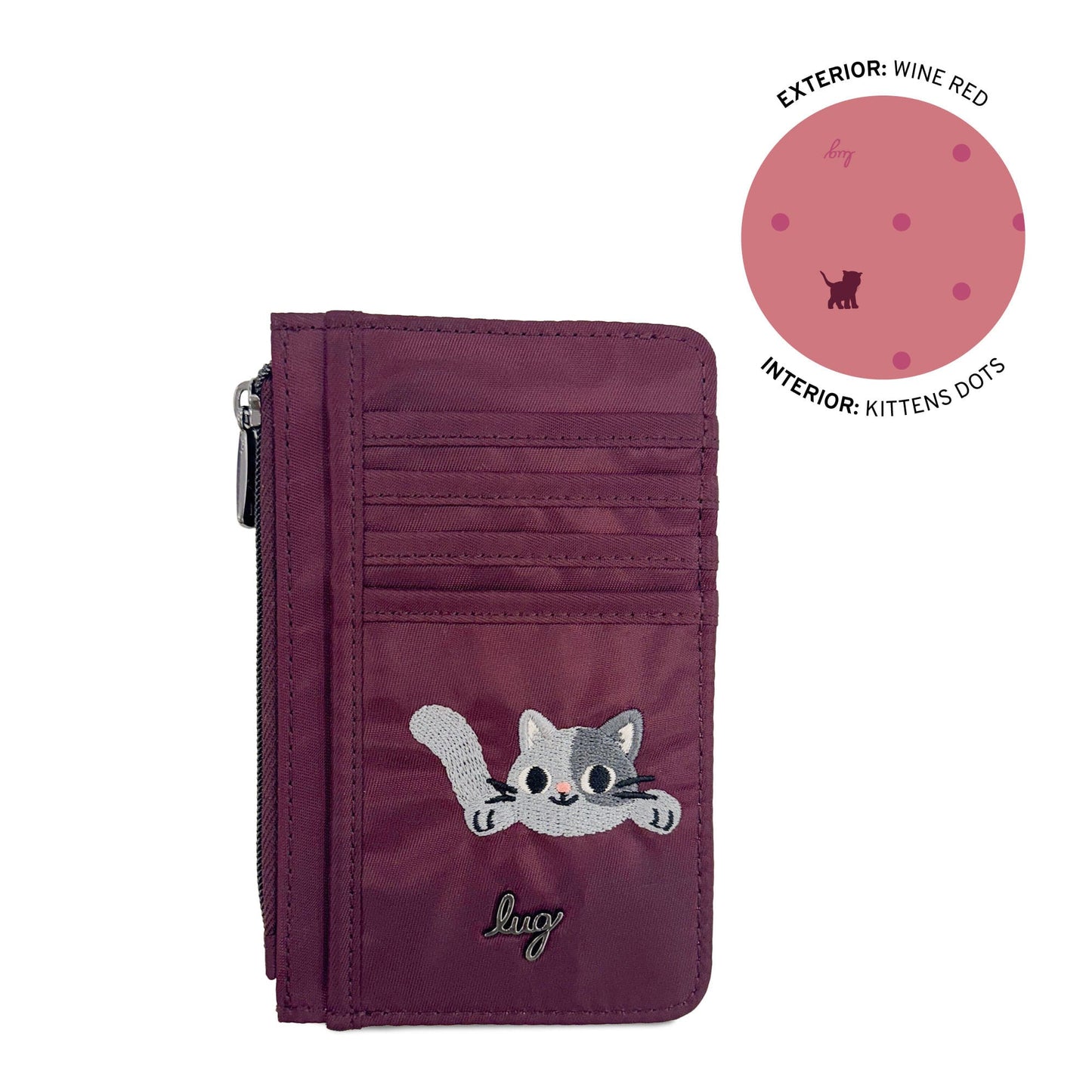 Embroidered Slide RFID Card Wallet