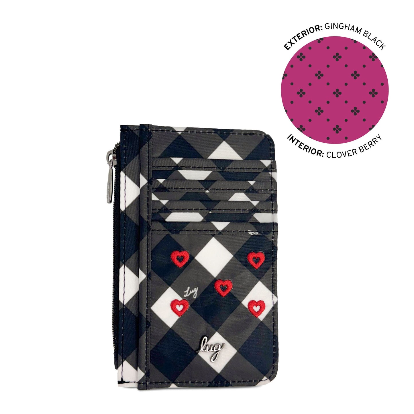 Embroidered Slide RFID Card Wallet