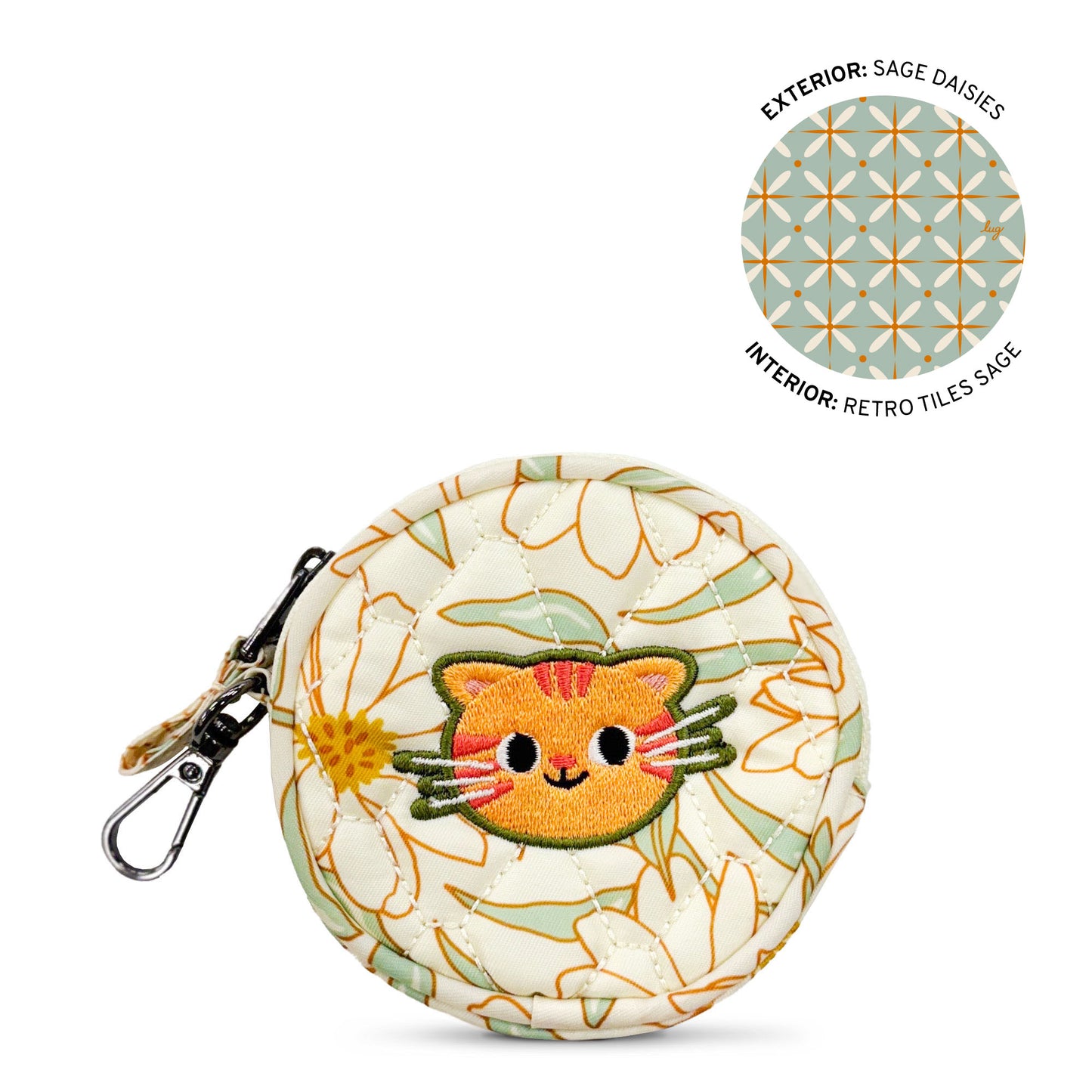 Embroidered Circle Pouch