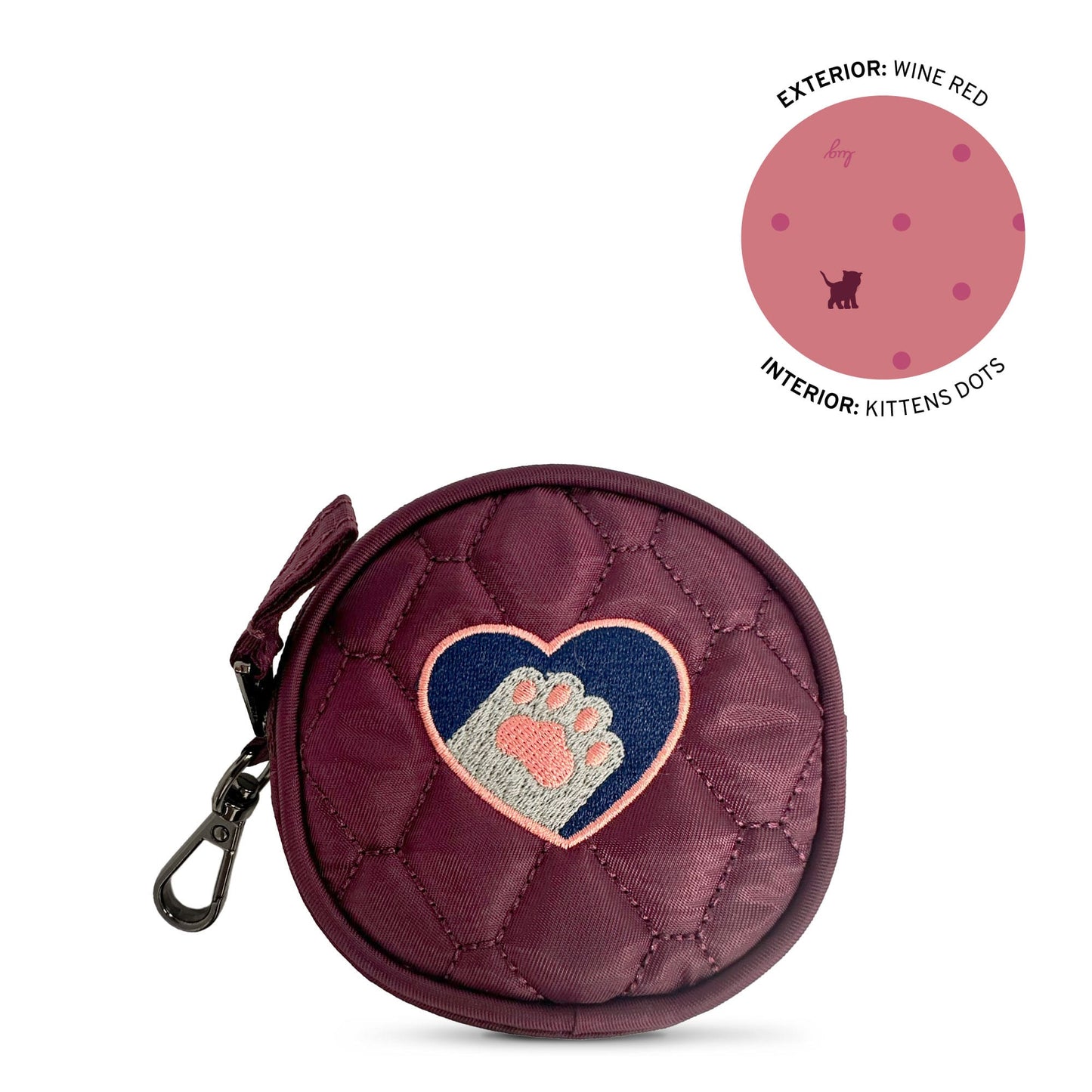 Embroidered Circle Pouch