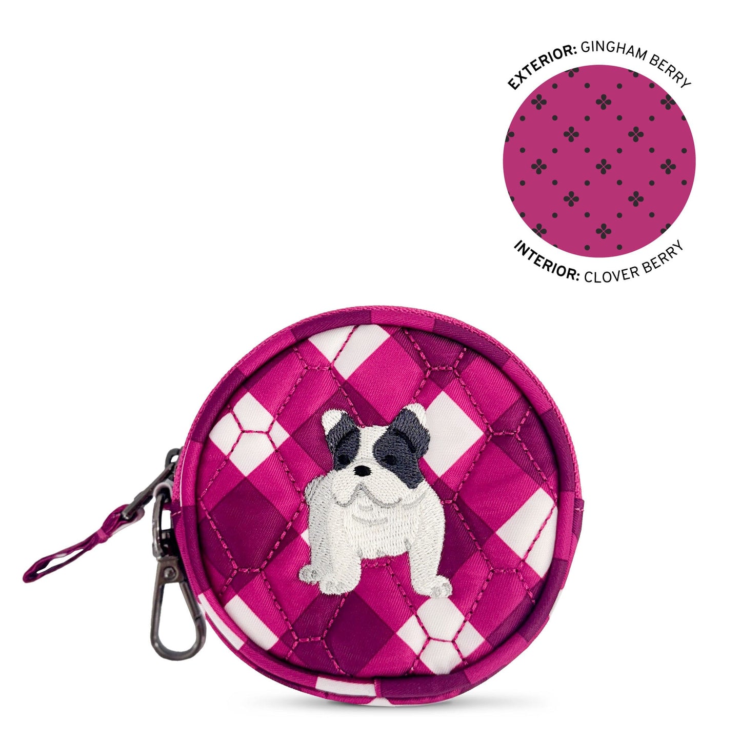 Embroidered Circle Pouch