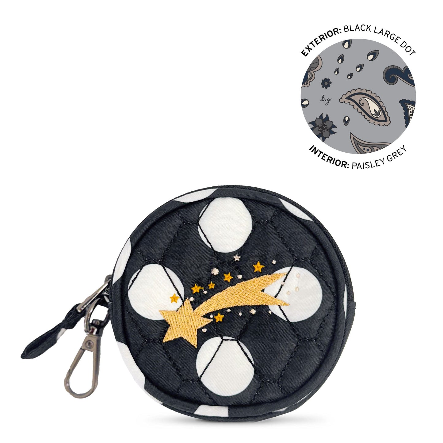 Embroidered Circle Pouch