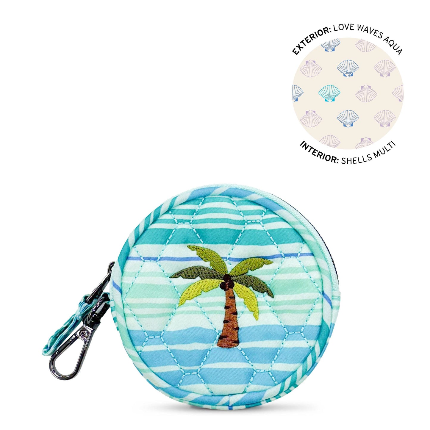 Embroidered Circle Pouch