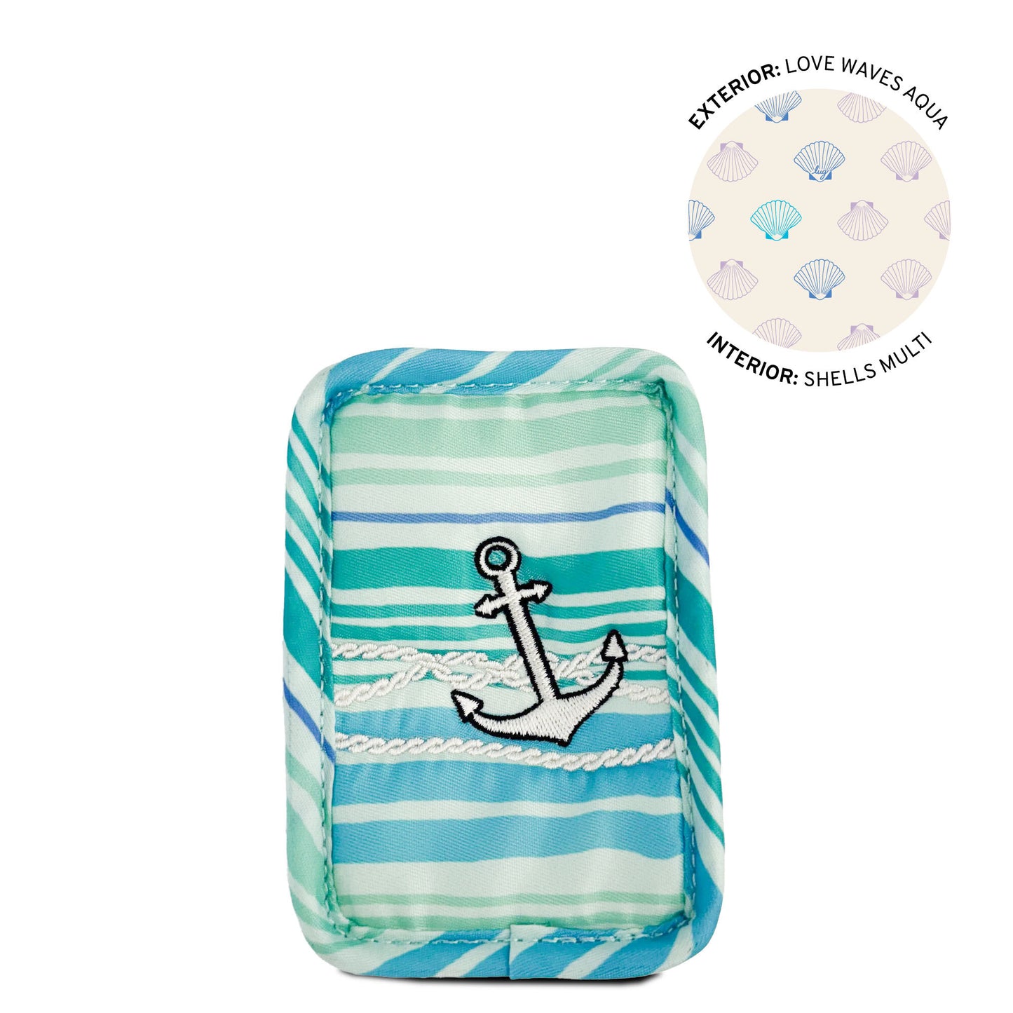 Embroidered Drizzle Zip Storage Pouch