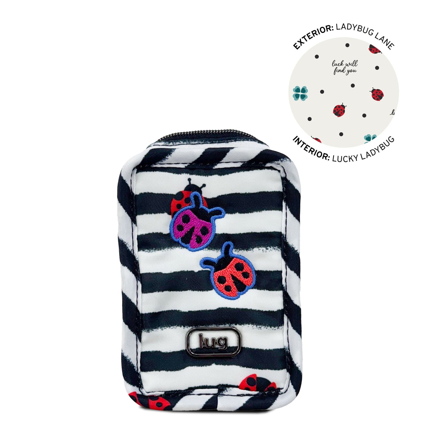 Embroidered Drizzle Zip Storage Pouch