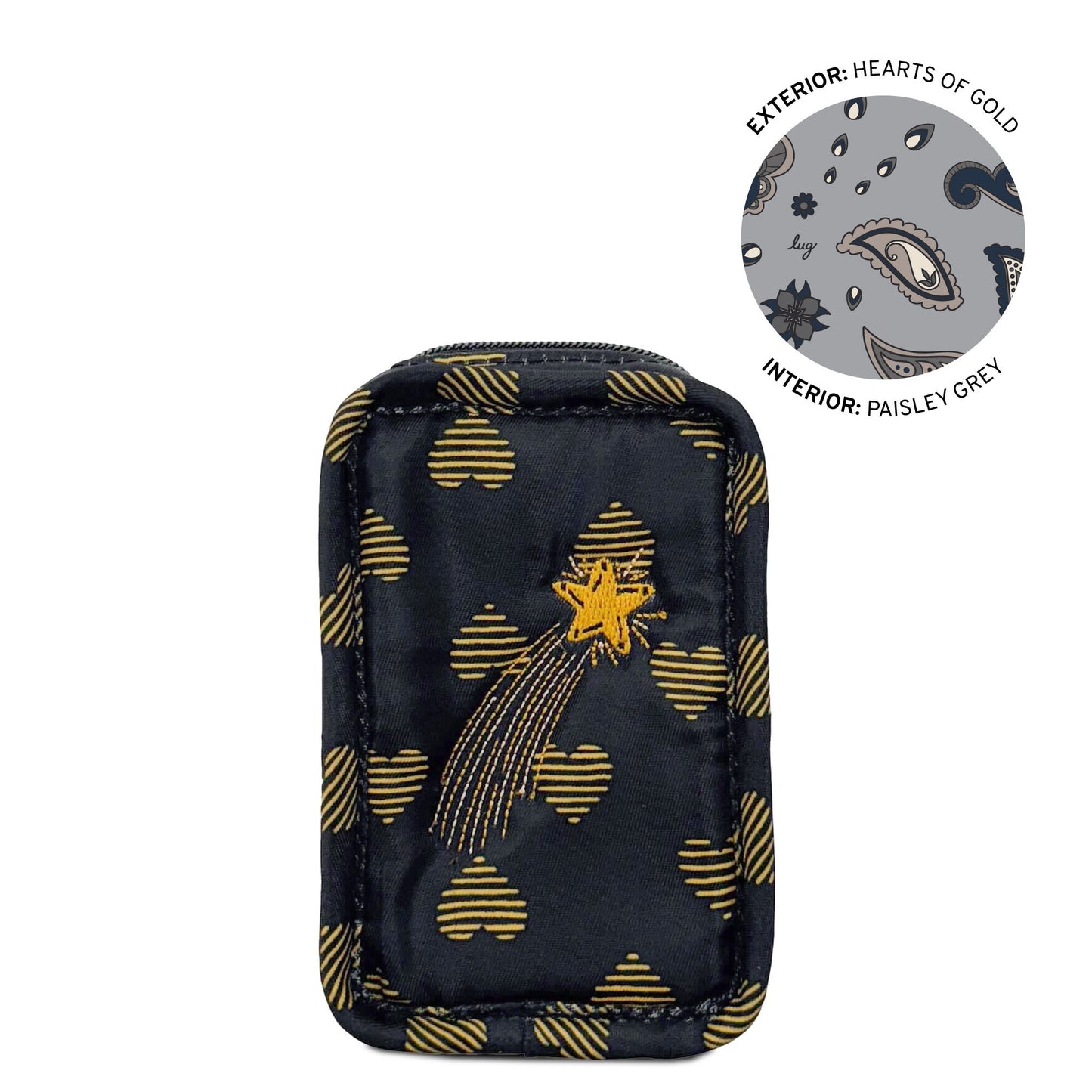 Embroidered Drizzle Zip Storage Pouch