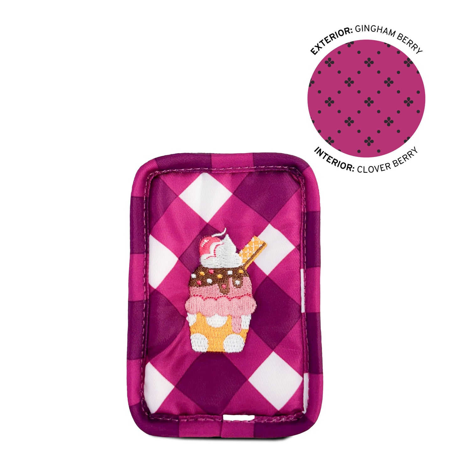 Embroidered Drizzle Zip Storage Pouch