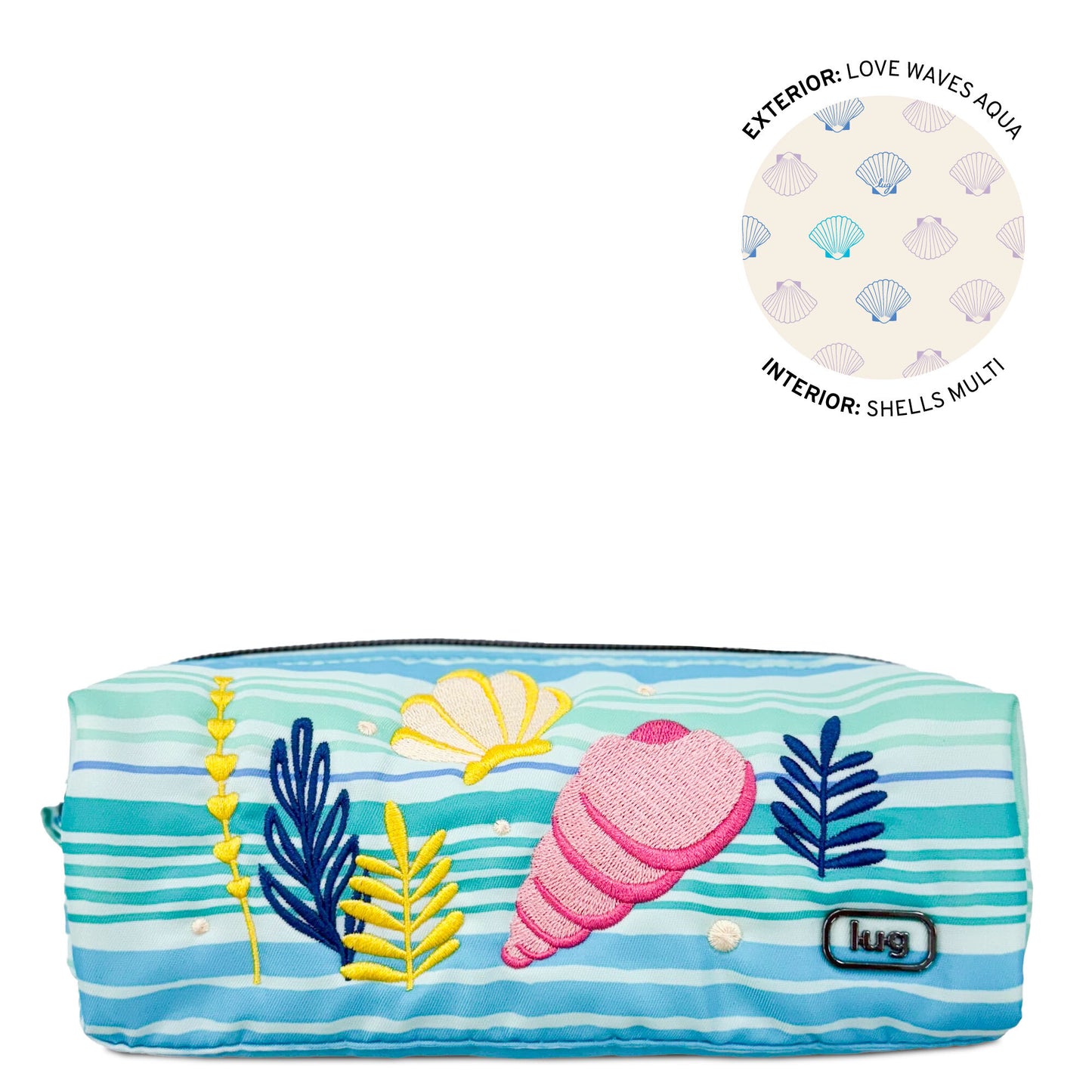Embroidered Jib Zip Pouch