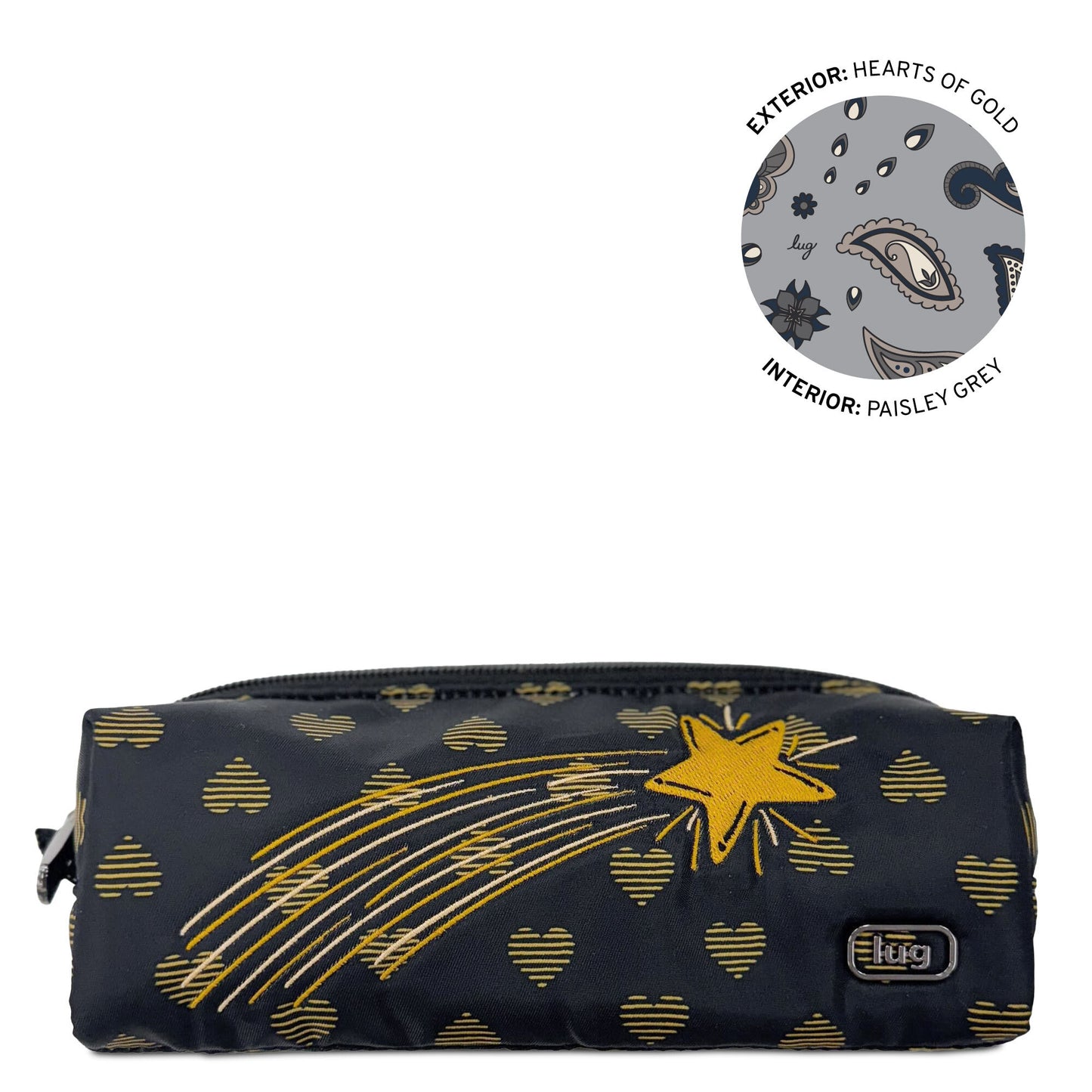 Embroidered Jib Zip Pouch