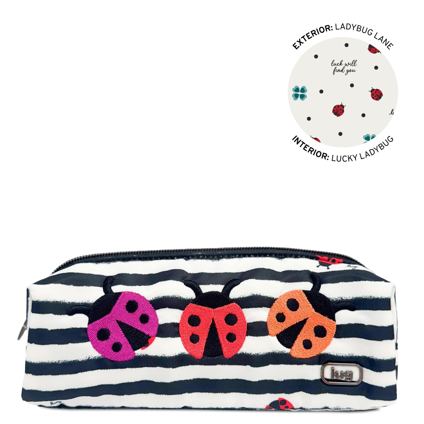 Embroidered Jib Zip Pouch