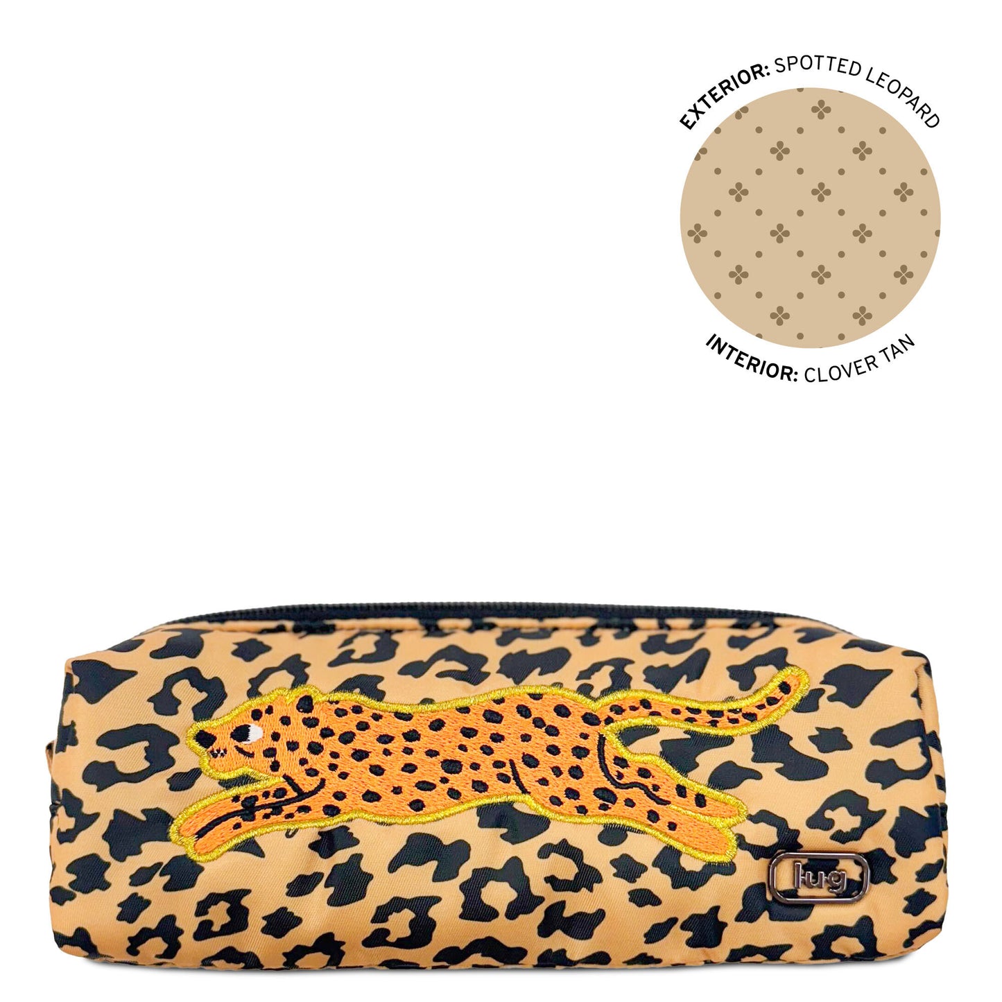Embroidered Jib Zip Pouch