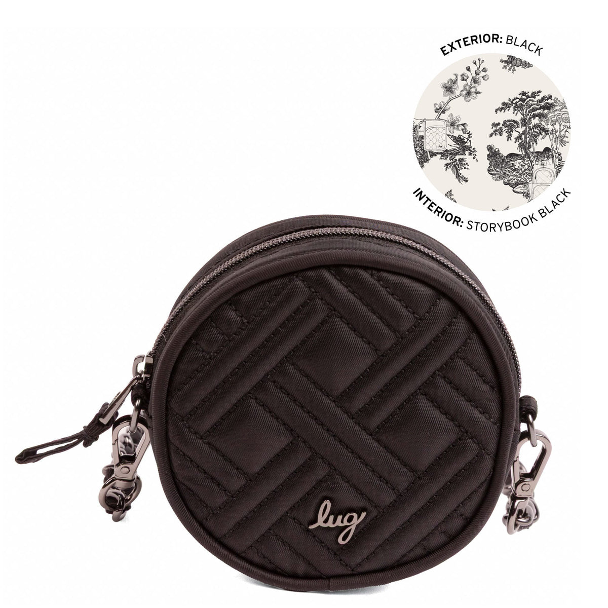Wagon Wheel Circle Pouch with Metal Chain Wristlet
