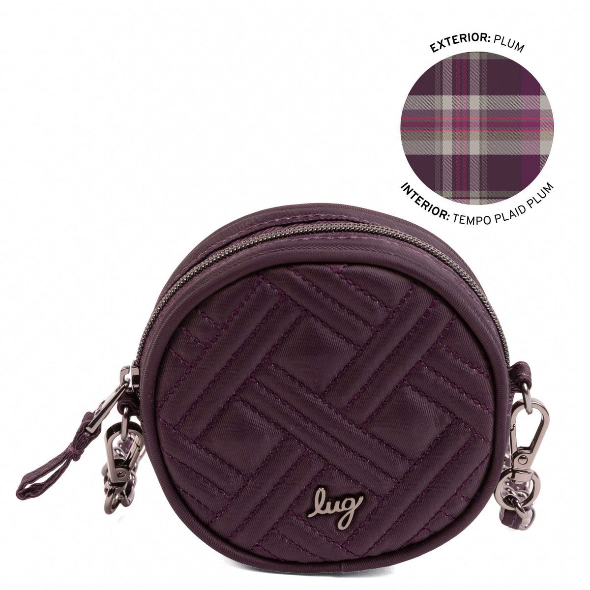 Wagon Wheel Circle Pouch with Metal Chain Wristlet