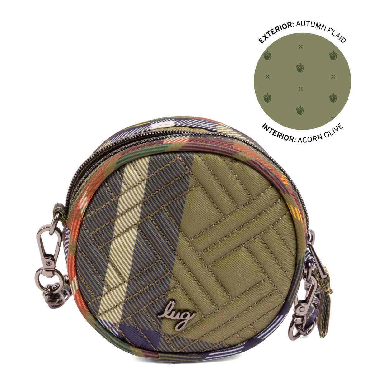 Wagon Wheel Circle Pouch with Metal Chain Wristlet