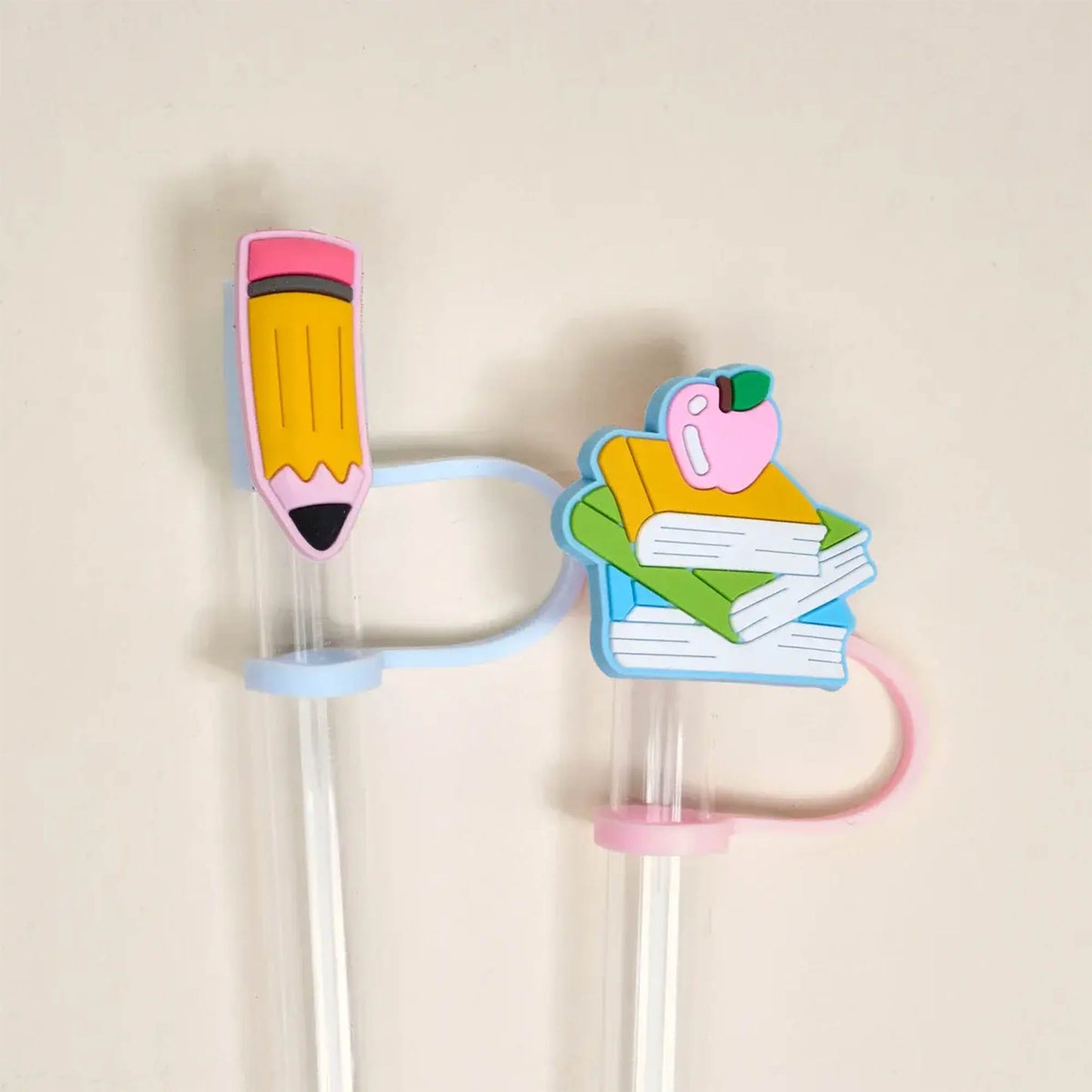 Pencil Me In Straw Topper 2pc Set