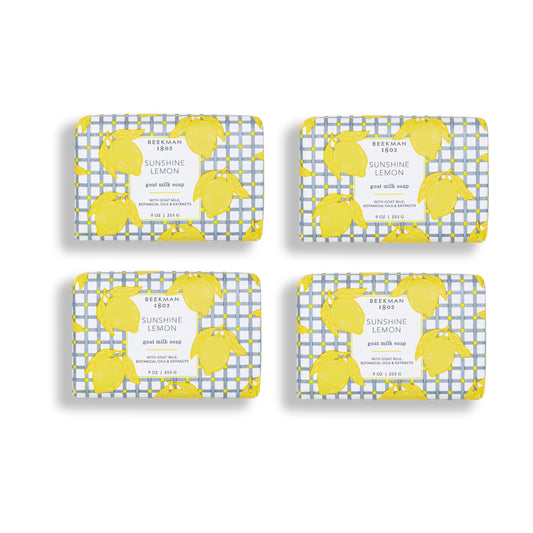 Beekman 1802 Sunshine Lemon Goat Milk Soap Set of 4