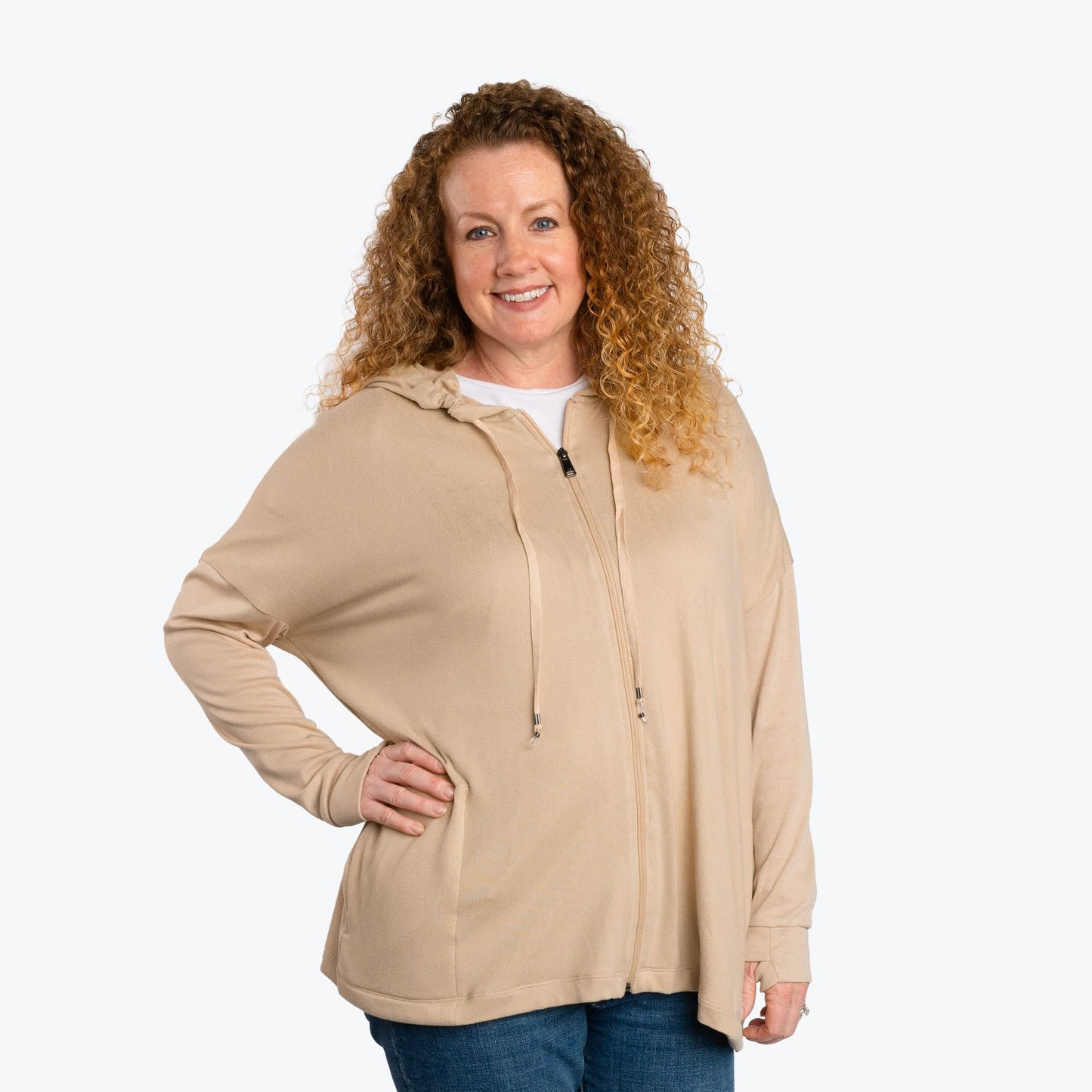 Bolero Brushed Sweater Knit Zip-Up *Final Sale**