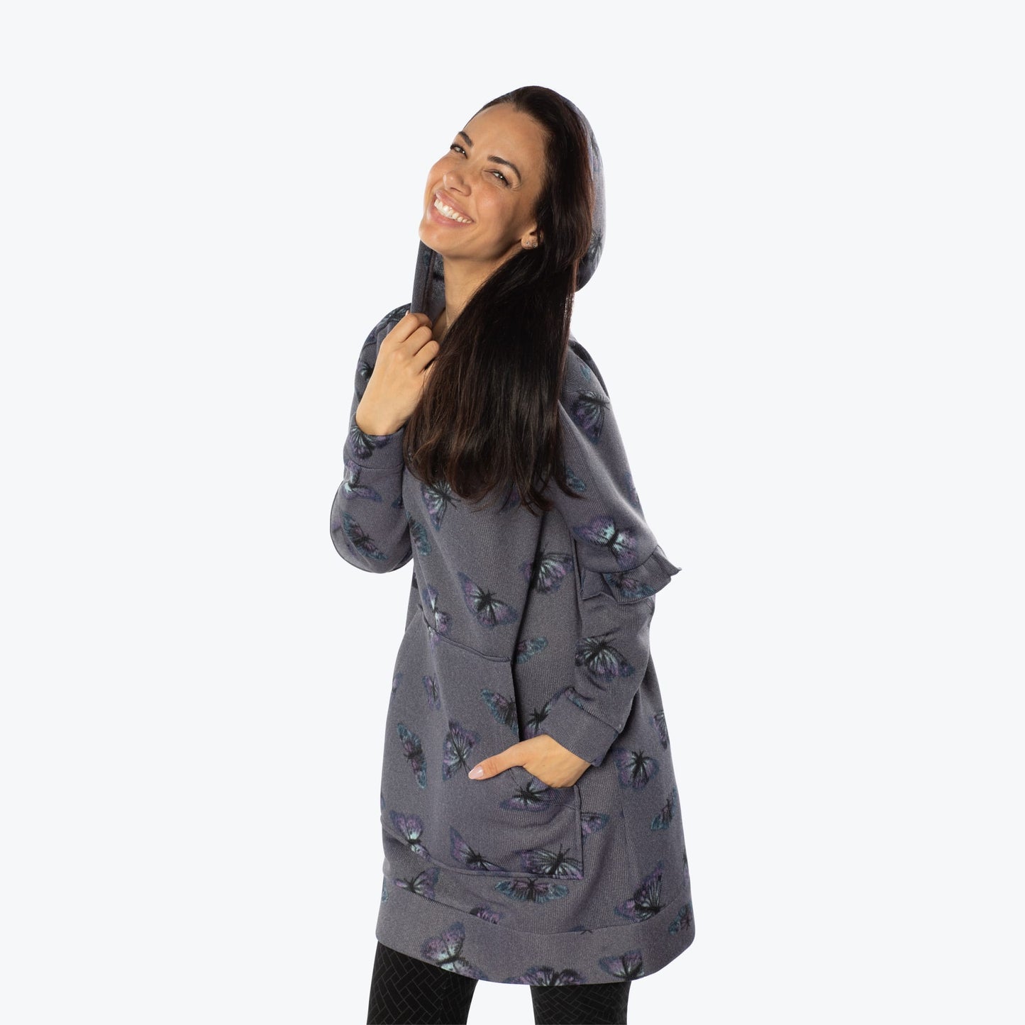 Peekaboo Sweater Fleece Tunic Hoodie *Final Sale*
