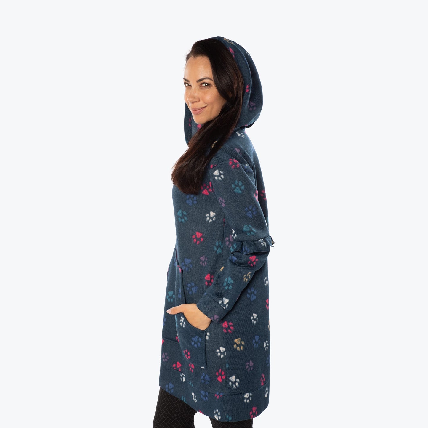 Peekaboo Sweater Fleece Tunic Hoodie *Final Sale*