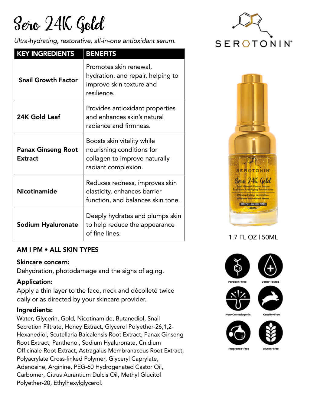 Serotonin Sero 24K Gold Serum + Sero Pearl of Retinol