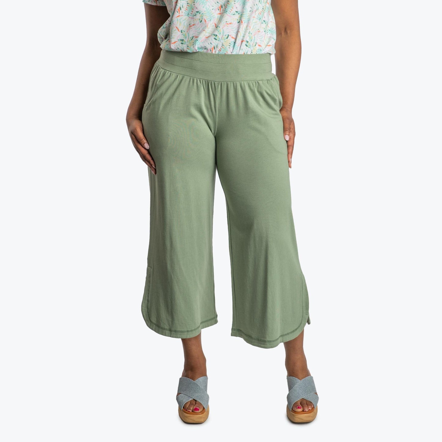 Wiffle Cotton Jersey Cropped Pant *Final Sale**