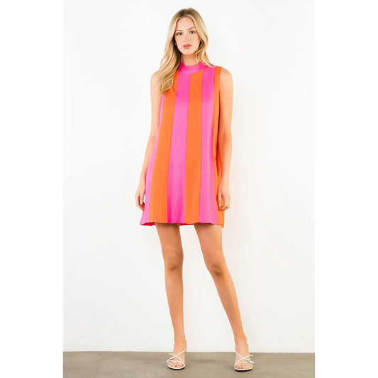 Sleeveless Colorblock Dress