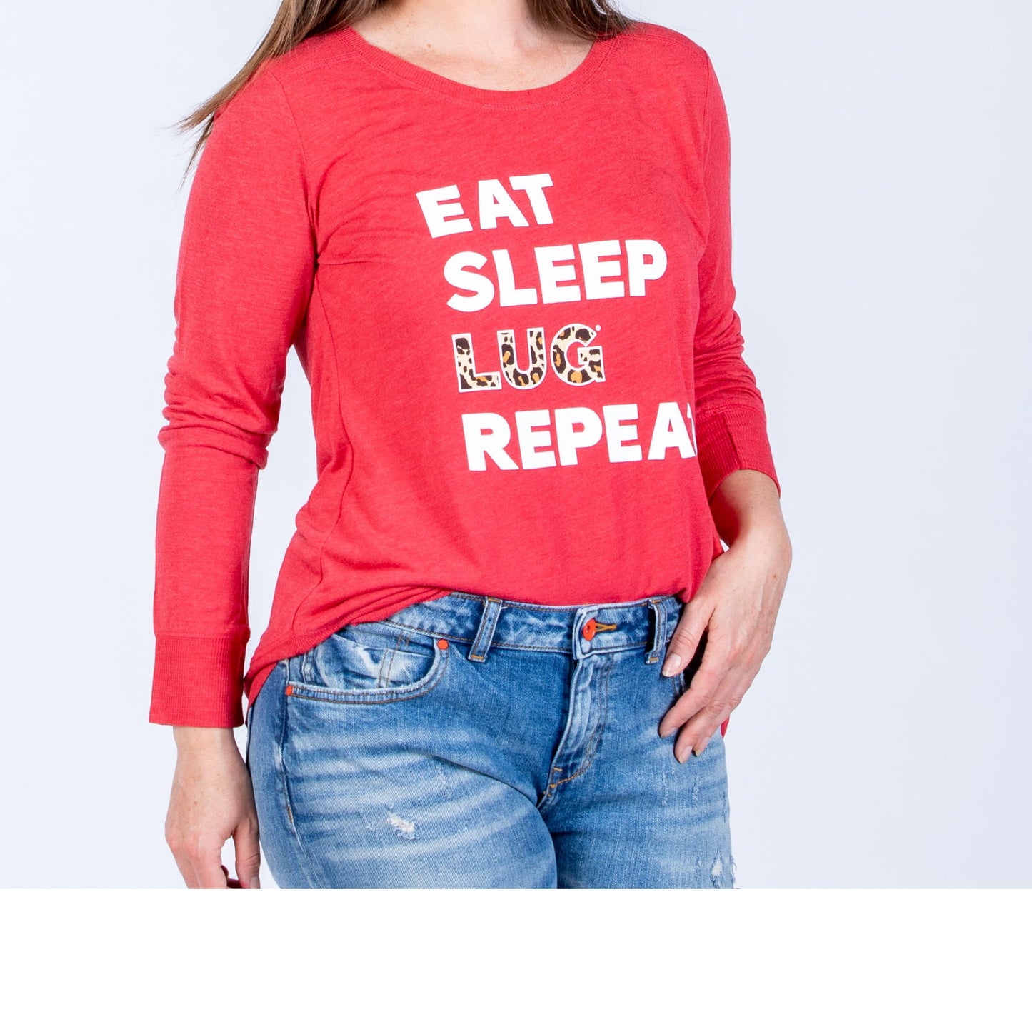 Happy Tee - Eat Sleep Lug Repeat - Chili
