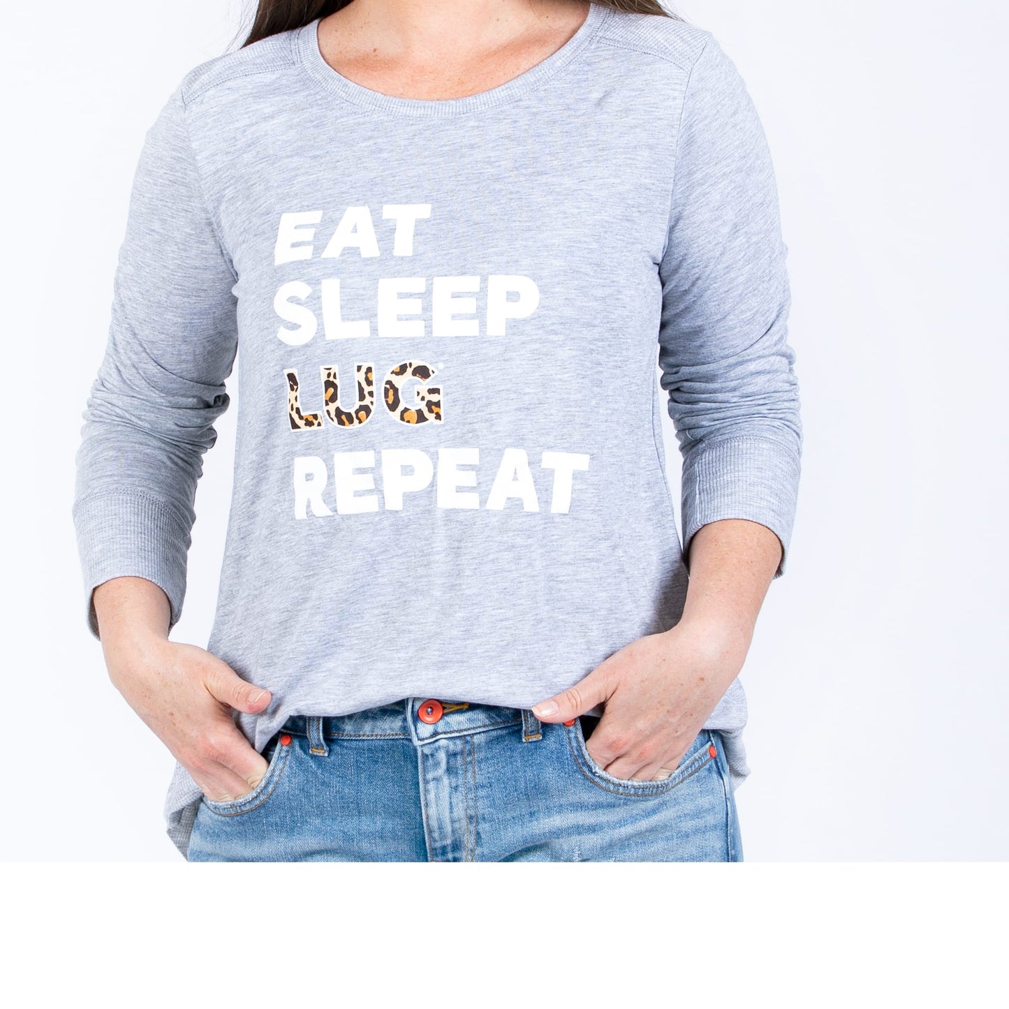 Happy Tee - Eat Sleep Lug Repeat - Grey