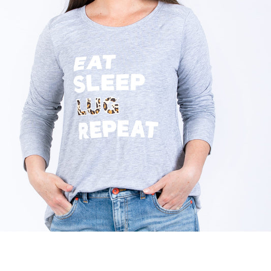 Happy Tee - Eat Sleep Lug Repeat - Grey